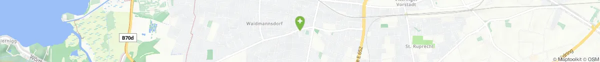 Kartendarstellung des Standorts für "Die Apotheke" Dr. Fellner in 9020 Klagenfurt